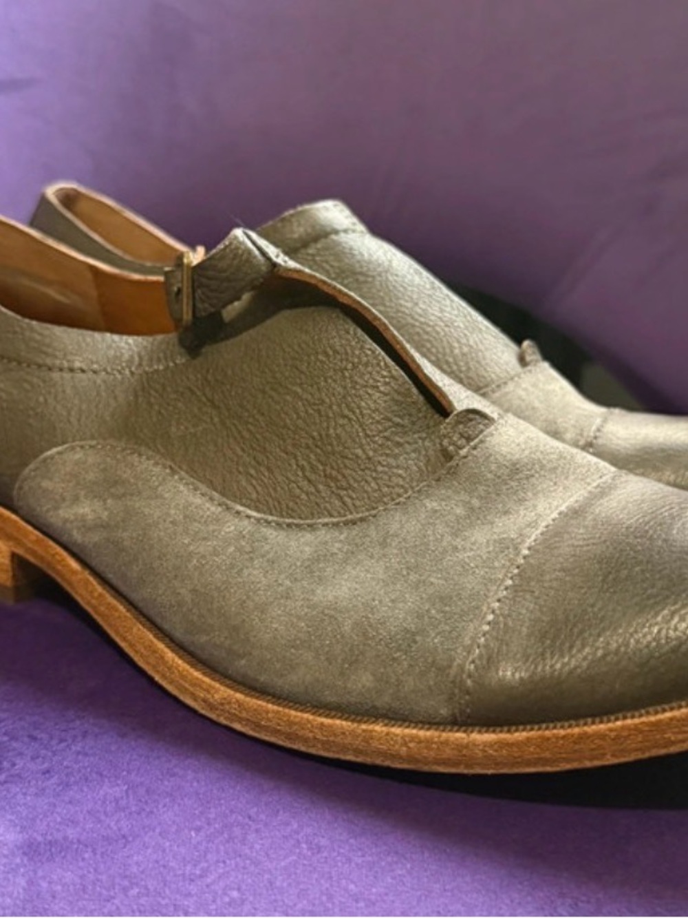 Women’s Kork-Ease Two-Tone Leather Oxford Shoes Gray Charcoal Size 8.5 M - Picture 5 of 8